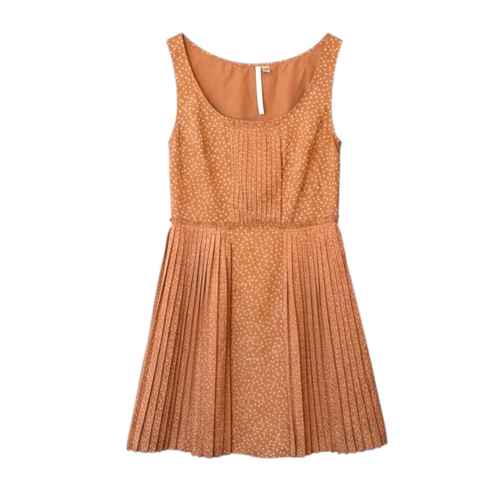 Lauren Conrad Coral Pink Orange Polka Dot Dress - Sleeveless Mini - Sz 6-8